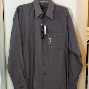 Perry Ellis Gray Men's Casual Button Down Shirt
